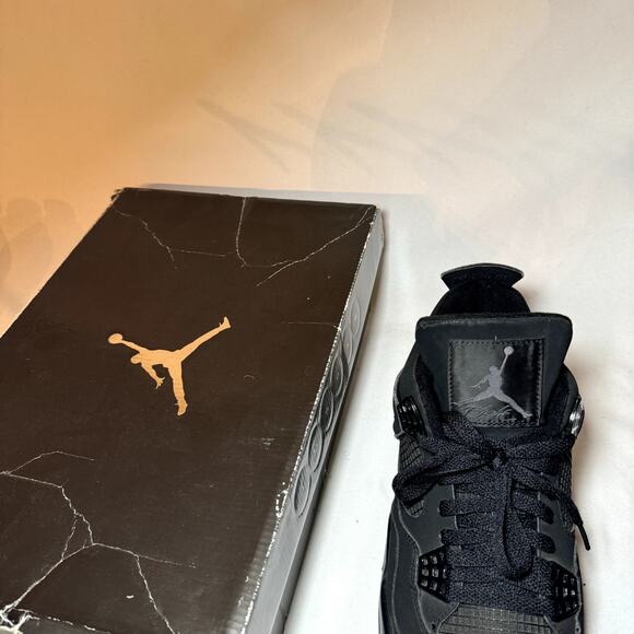 Size 12 - Nike Air Jordan 4 Retro Black Cat 2006 Men's Shoes - Picture 4 of 9